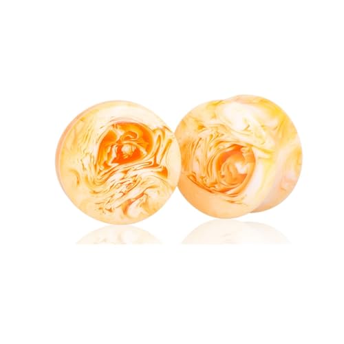 Whoiy 2er Tunnel Ohrringe Double Flared Harz Gelb Ohr Expander Piercing Jewellery 8mm für Herren Damen von Whoiy