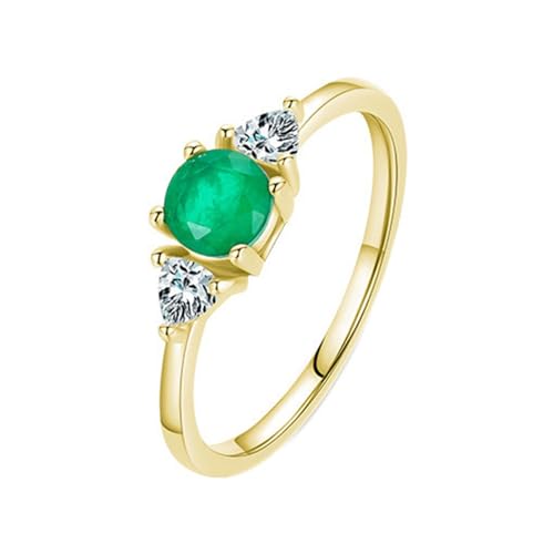 Whoiy 925 Echt Silber Ringe Damen, Ehering Elegant mit Zirkonia Hochzeit ringe Gold Bandringe für Frauen Größe 57 (18.1) von Whoiy