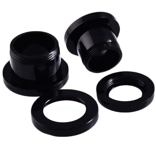 Whoiy Acryl 1 Paare Flesh Tunnel Plugs Schwarz 14mm Double Flared Ohr Tunnel Plug Piercing Jewellery Screw Fit für Damen Herren von Whoiy