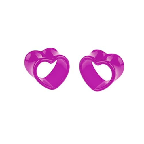 Whoiy Acryl Violett Ohr Expander Plug 4mm 2 STK Double Flared, Frauen Ohr Tunnel Plug Piercing Jewellery von Whoiy