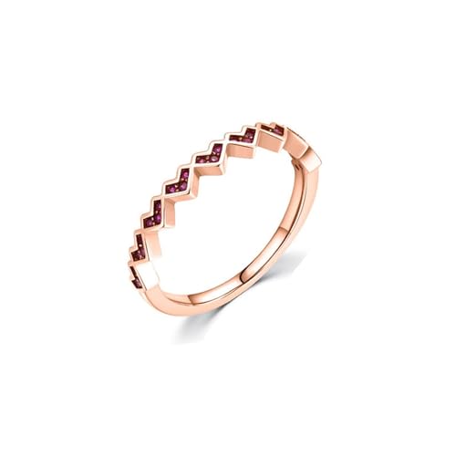 Whoiy Damen Ringe Silber 925, Hochzeit ring Herz Roségold Gravur Trauringe Zirkonia Elegant für Frauen Größe 49 (15.6) von Whoiy