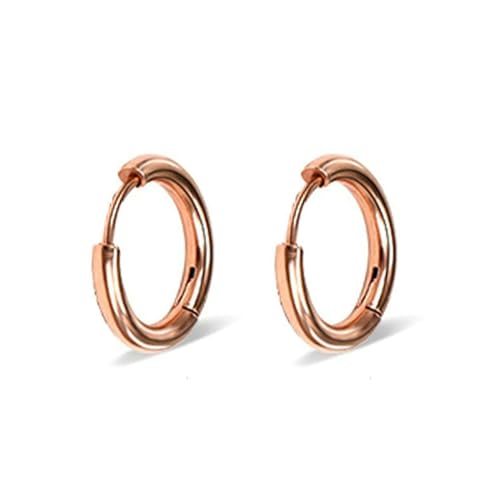 Whoiy Edelstahl Damen Creolen Knorpel, Klein Frauen Ohrringe Ohrschmuck Rose Vergoldet Creolen Ohrringe 8mm Kleines Geschenk von Whoiy