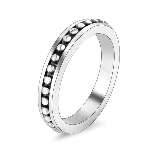 Whoiy Edelstahl Hochzeitsringe Trauringe Eheringe Damen Einzigartig, Silber Ringe 4MM Wedding Bands Rings Gravur Personalisiert Größe 49 (15.6) von Whoiy