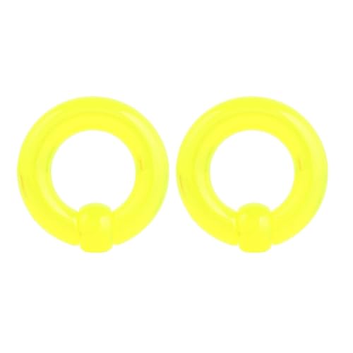 Whoiy Flesh Ohr Tunnel Plug Acryl 2er Perle, Ear Ohr Plug Stretcher Expander Piercing Ohrpiercing 3mm Gelb für Damen Herren Whoiy Flesh Ohr Tunnel Plug Acryl 2er Perle, Ear Ohr Plug Stretcher Expander Piercing Ohrpiercing 3mm Gelb für Damen Herren von Whoiy