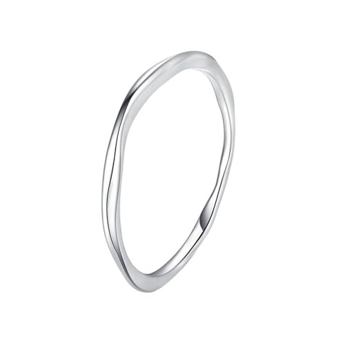 Whoiy Frauen Ringe Silber 925, Ehering Schlicht Hochzeit ringe Ohne Stein für Damen Größe 57 (18.1) von Whoiy