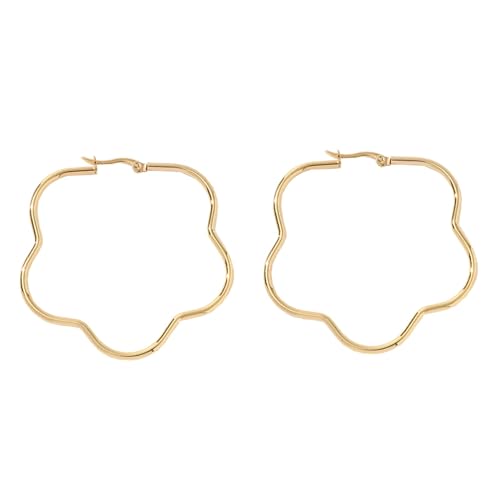 Whoiy Gold Creolen Ohrringe für Mädchen, Hypoallergen Ohrringe Kleines Geschenk Edelstahl Ohrschmuck Creolen von Whoiy
