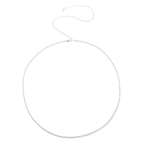 Whoiy Körperkette XXL, Bauchschmuck Silber Versilbert Rolo Dünne Kette Kettengürtel 100Cm Sommer Körperschmuck Zubehör für Frauen Whoiy Körperkette XXL, Bauchschmuck Silber Versilbert Rolo Dünne Kette Kettengürtel 100Cm Sommer Körperschmuck Zubehör für Frauen von Whoiy