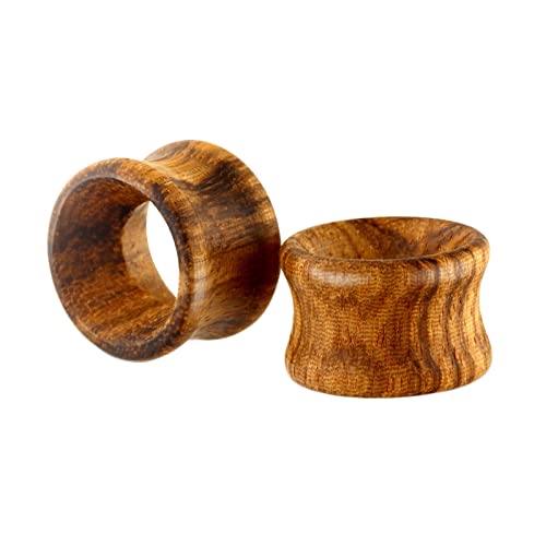 Whoiy Ohr Flesh Tunnel Double Flared 2er, Tunnel Piercing Ohrringe Expander Stretcher 8mm Holz Braun für Herren Damen Whoiy Ohr Flesh Tunnel Double Flared 2er, Tunnel Piercing Ohrringe Expander Stretcher 8mm Holz Braun für Herren Damen von Whoiy