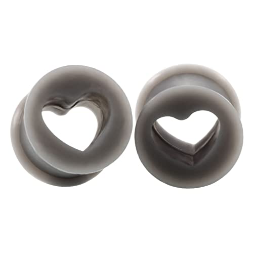 Whoiy Ohrpiercing Expander Flesh Ohr Tunnel Plug Double Flared 2er, Tunnel Plugs Ohr Piercing Schmuck 4-25mm Silikon Grau für Herren Damen Whoiy Ohrpiercing Expander Flesh Ohr Tunnel Plug Double Flared 2er, Tunnel Plugs Ohr Piercing Schmuck 4-25mm Silikon Grau für Herren Damen von Whoiy