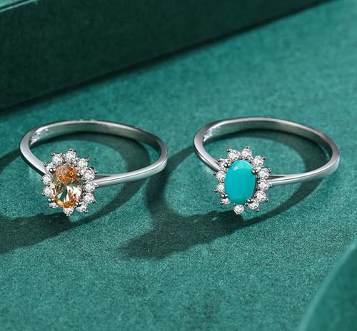 Whoiy Ringe Echt Silber 925, Ehering Damen Gravur Hochzeit ringe Blume Zirkonia Elegant Bandringe Frauen Größe 52 (16.6) von Whoiy