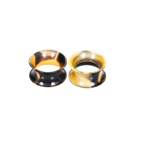 Whoiy Silikon Gelbschwarz Tunnel Ohrringe 18mm 2er Double Flared, Herren Damen Ear Piercing Expander Whoiy Silikon Gelbschwarz Tunnel Ohrringe 18mm 2er Double Flared, Herren Damen Ear Piercing Expander von Whoiy