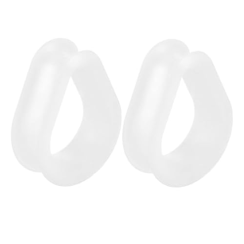 Whoiy Silikon Transparent Ohr Tunnels 28mm 2er Double Flared Flexibel, Herren Damen Ohr Tunnel Plug Piercing Schmuck von Whoiy