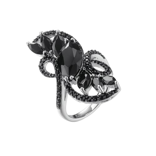 Whoiy Spinell Ring Damen, Echt Silber Ehering Verlobungsringe Elegant Spinell Hochzeitsring Trauring für Frauen Silber Gr 58 (18.5) von Whoiy