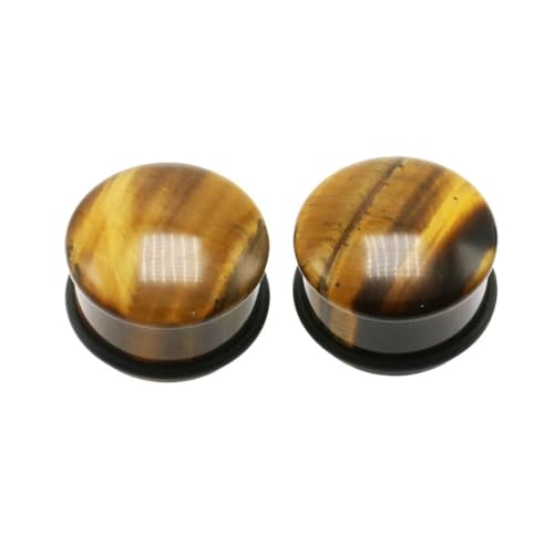 Whoiy Stein 2er Ohr Tunnel Piercing Set Braun 16mm Saddle Flesh Tunnel Plugs Ohr Piercing Schmuck mit O-ringe für Männer Frauen Whoiy Stein 2er Ohr Tunnel Piercing Set Braun 16mm Saddle Flesh Tunnel Plugs Ohr Piercing Schmuck mit O-ringe für Männer Frauen von Whoiy