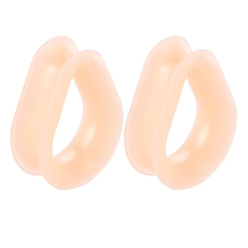 Whoiy Tunnel Ohr Plug Double Flared Flexibel 1 Paare, Fleisch Tunnel Stretcher Piercings Expander 10mm Silikon Hautfarbe für Damen Herren von Whoiy
