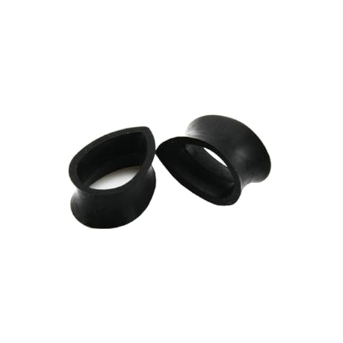 Whoiy Tunnel Plugs Ohr Piercing Silikon 2 Stück Tropfen Flexibel, Flexible Stretching Expander 20mm Schwarz für Männer Frauen von Whoiy
