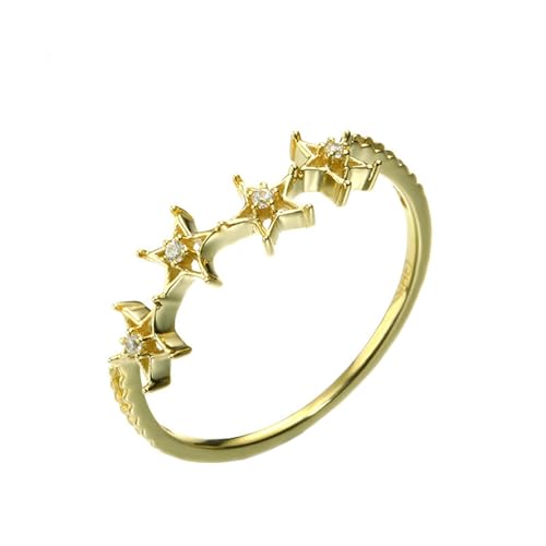 Whoiy Verlobungsringe Gold 750, Diamanten Hochzeit Ehering Damen Zierlich Echt 18K Gelbgold Trauring für Frauen Gr. 61 (19.4) von Whoiy