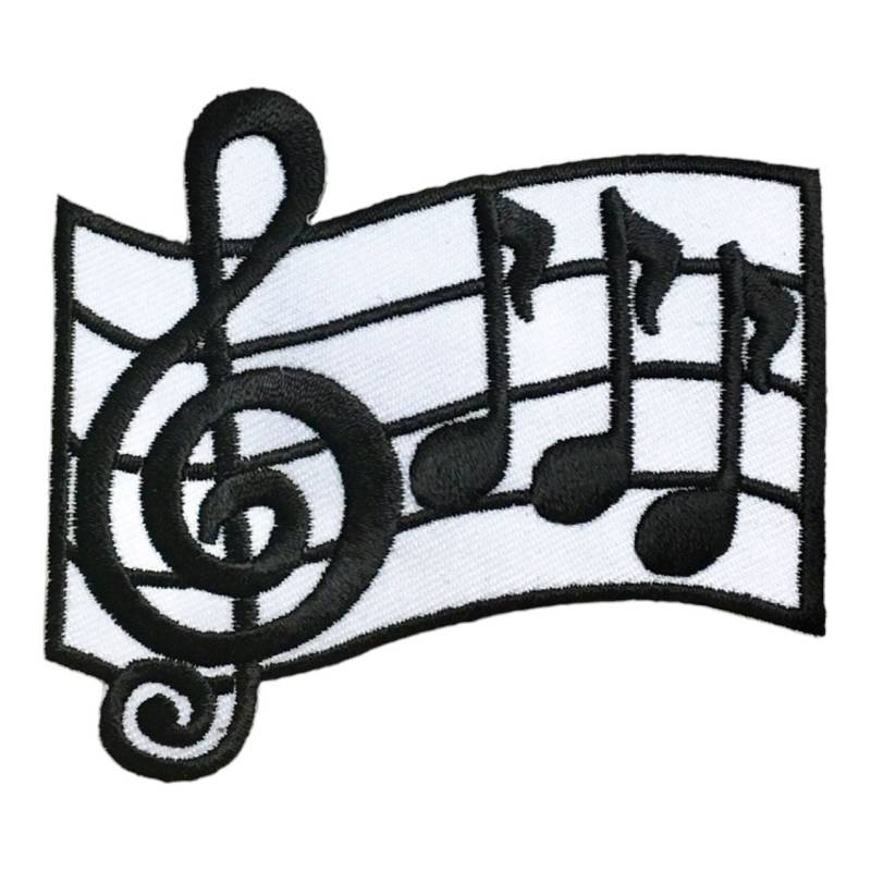 Aufnäher Mit Musiknote, Messlatte, G-Notenschlüssel, Gestickt Aufnäher Mit Musiknote, Messlatte, G-Notenschlüssel, Gestickt von WholesaleApplique