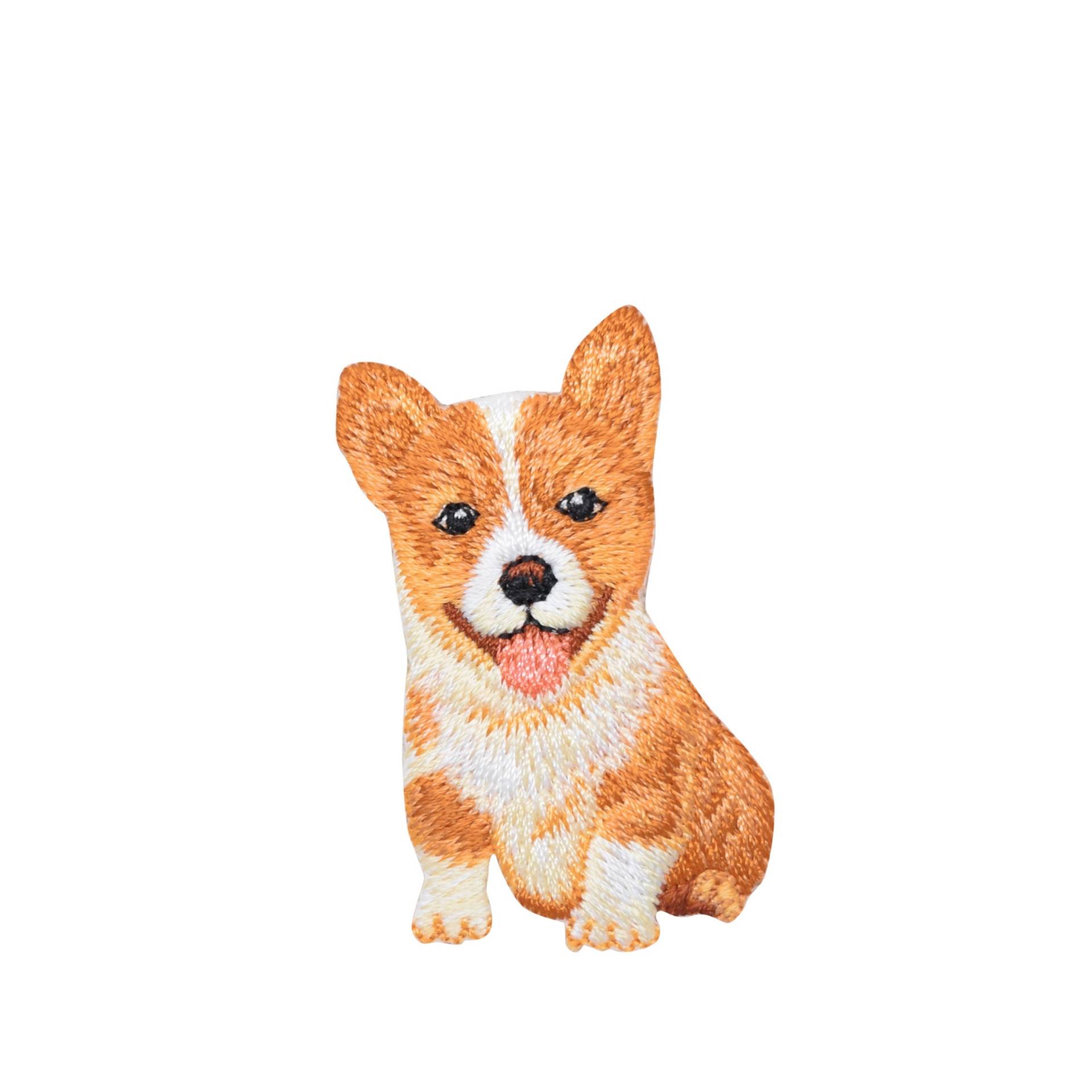 Corgis Welpe Hund - Sitzend Ganzkörper Bestickter Aufnäher Zum Aufbügeln Corgis Welpe Hund - Sitzend Ganzkörper Bestickter Aufnäher Zum Aufbügeln von WholesaleApplique