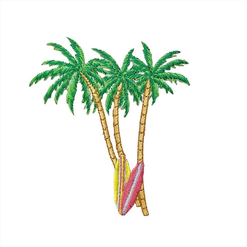 Drei Palmen - Zwei Surf Bretter Strand Surfbretter Aufnäher Aufbügler 1126831A von WholesaleApplique