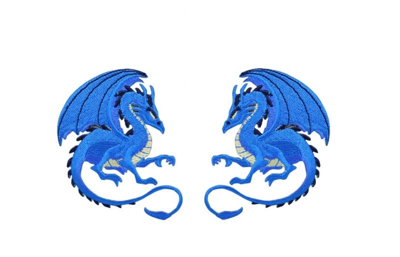 Fantasy Patch - Blau Blickrichtung Nach Links Oder Rechts Gestickter Aufnäher Zum Aufbügeln Fantasy Patch - Blau Blickrichtung Nach Links Oder Rechts Gestickter Aufnäher Zum Aufbügeln von WholesaleApplique