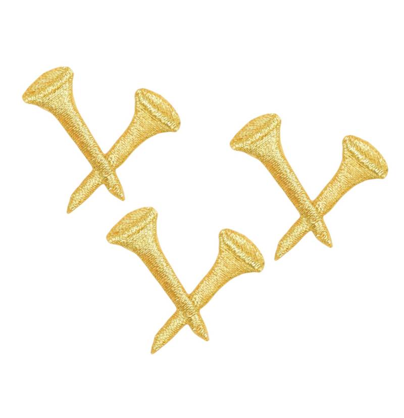 Golf Zwei Gekreuzte Tees - Gold Applikation Gestickter Aufnäher 230045-A Golf Zwei Gekreuzte Tees - Gold Applikation Gestickter Aufnäher 230045-A von WholesaleApplique