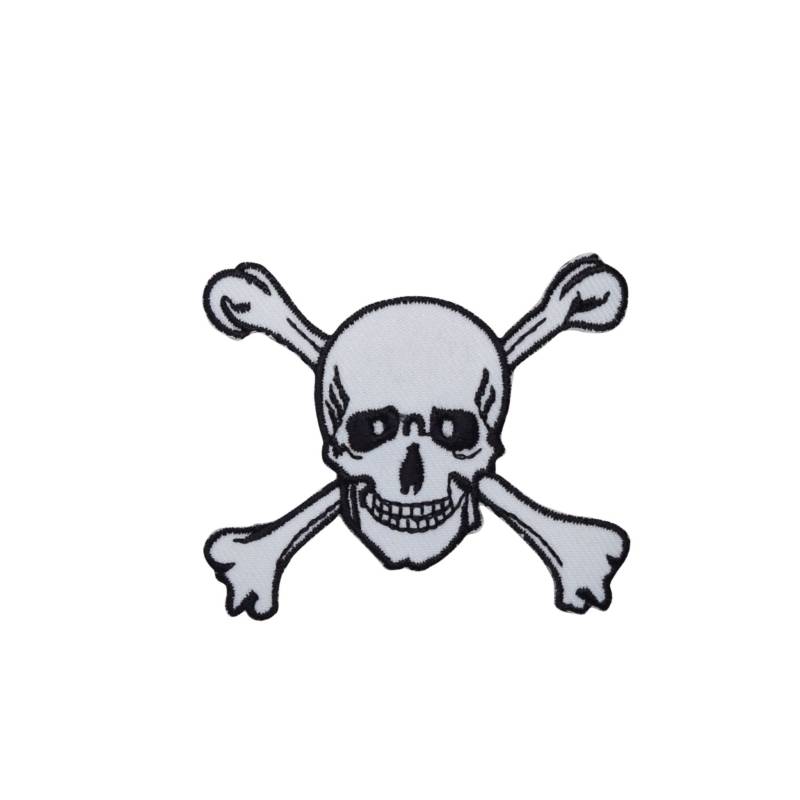 Jolly Roger Skull With Crossbones Aufnäher, 2 Größen Jolly Roger Skull With Crossbones Aufnäher, 2 Größen von WholesaleApplique