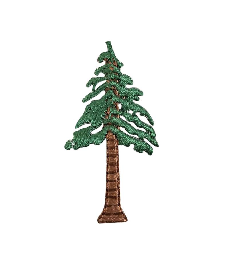 Klein - Natürlicher Pine Tree Wald Natur Wildnis Applikation Zum Aufbügeln Gestickter Aufnäher von WholesaleApplique