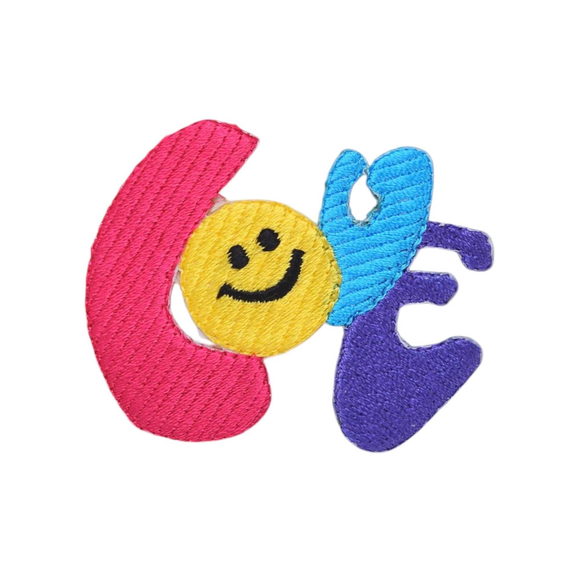 Lächelndes Gesicht - Bunte Liebe Aufbügler 697090-Sa von WholesaleApplique