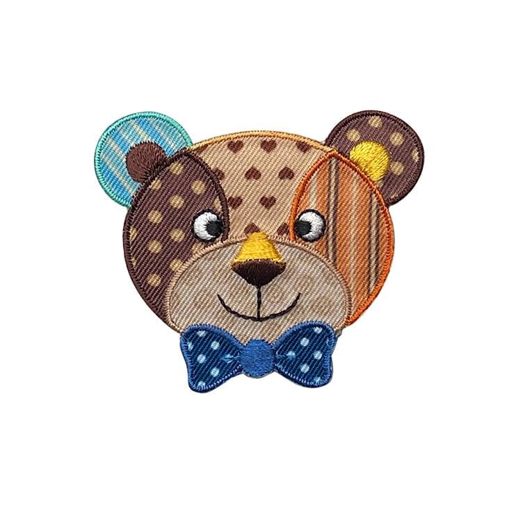 Patchwork Aufnäher Bärengesicht Patches Zum Aufbügeln - 1516188-A von WholesaleApplique