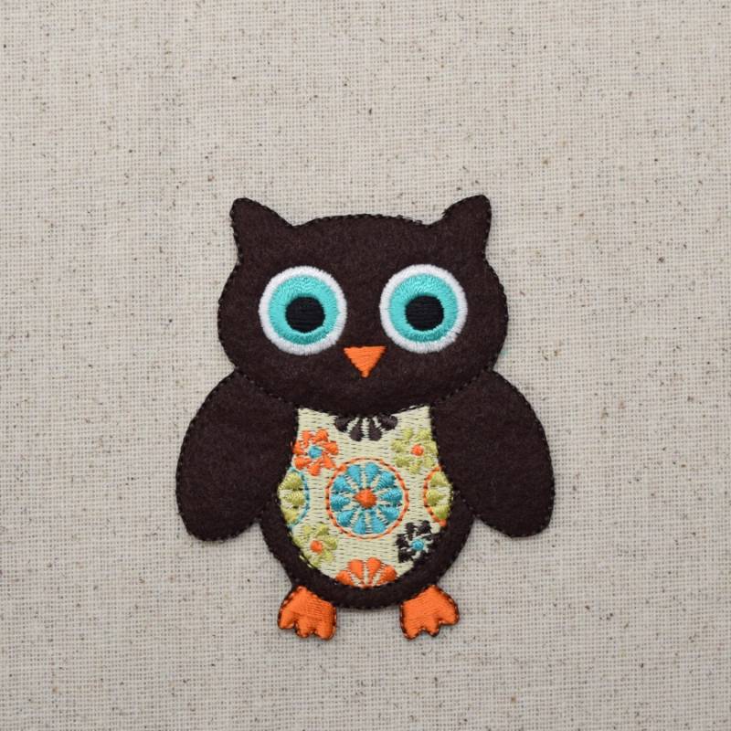 Retro Vintage Style Brown Eule Patch - 2 Größen von WholesaleApplique