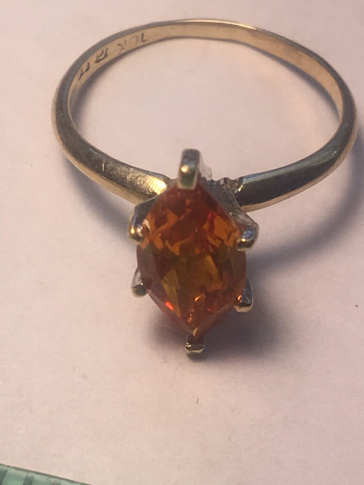 10K Gelbgold Citrin Ring Größe 6 Resize 7, 5 von WholesaleRocksDotBIZ