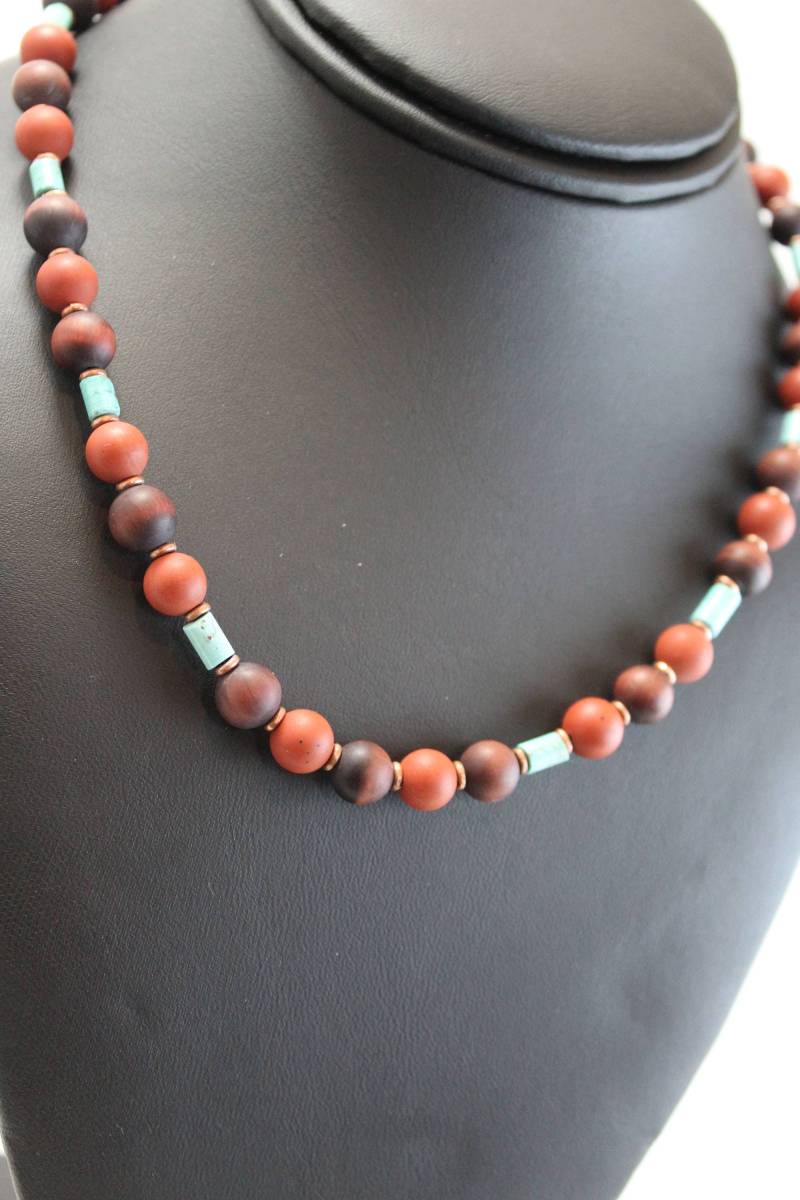 Rote Tigerauge Und Jaspis Mit Türkis Rote Tigerauge Und Jaspis Mit Türkis von WhollyBead