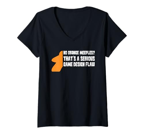 Damen No Orange Meeples is Serious Game Flaw Board Gamer Tischplatte T-Shirt mit V-Ausschnitt Damen No Orange Meeples is Serious Game Flaw Board Gamer Tischplatte T-Shirt mit V-Ausschnitt von Whose Turn Is It? - Board Gamer Apparel Designs