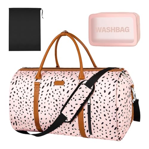 Whrcy Wandelbare Kleidertasche,Kleider-Seesäcke - Wochenendtasche - Umwandelbare Weekender-Kleidertasche für Damen, große Handgepäck-Kleidertaschen für die Reise, Duffle Bag-Kleidertasche von Whrcy