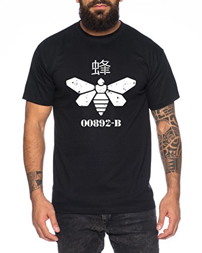 Biene Herren T-Shirt Golden Moth Breaking Chemical Walter Motte Bad Chemie, Farbe:Schwarz;Größe:4XL von WhyKiki