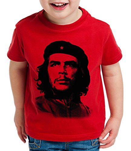 Che Guevara Kinder T-Shirt Kuba Revolution Guevara, Farbe:Rot;Kinder T-Shirt Größe:98/104 von WhyKiki