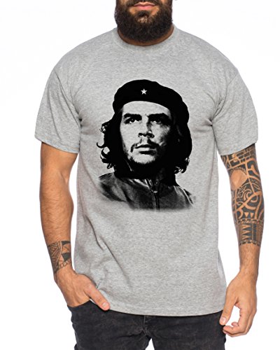 Che Herren T-Shirt Kuba Guevara Revolution Guevara, Farbe:Dunkelgrau Meliert;Größe:M von WhyKiki