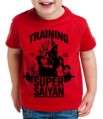 Goku Super Saiyan Son Kinder T-Shirt Goku Dragon Master Ball Vegeta Turtle Roshi Db, Farbe:Rot;Kinder T-Shirt Größe:152/164 von WhyKiki