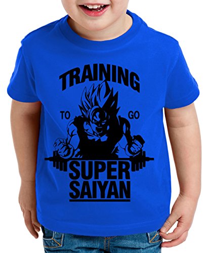 Goku Super Saiyan Son Kinder T-Shirt Goku Dragon Master Ball Vegeta Turtle Roshi Db, Farbe:Royalblau;Kinder T-Shirt Größe:134/146 von WhyKiki