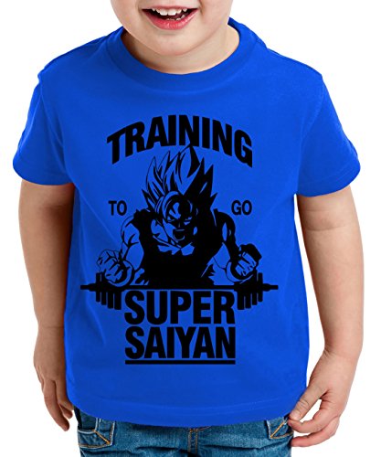Goku Super Saiyan Son Kinder T-Shirt Goku Dragon Master Ball Vegeta Turtle Roshi Db, Farbe:Royalblau;Kinder T-Shirt Größe:98/104 von WhyKiki