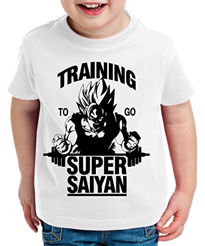 Goku Super Saiyan Son Kinder T-Shirt Goku Dragon Master Ball Vegeta Turtle Roshi Db, Farbe:Weiss;Kinder T-Shirt Größe:110/116 von WhyKiki