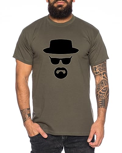 Heisenberg Herren T-Shirt Hermanos Bad Mr White Breaking, Farbe:Khaki;Größe:M von Tee Kiki