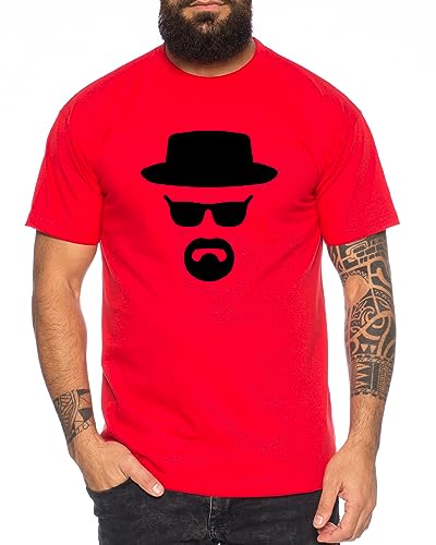 Heisenberg Herren T-Shirt Hermanos Bad Mr White Breaking, Farbe:Rot;Größe:3XL von Tee Kiki