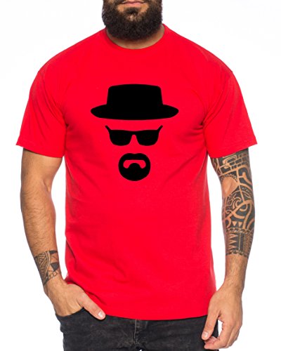 Heisenberg Herren T-Shirt Hermanos Bad Mr White Breaking, Farbe:Rot;Größe:4XL von Tee Kiki