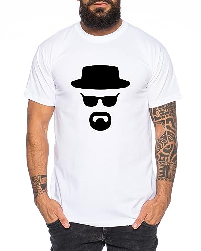 Heisenberg Herren T-Shirt Hermanos Bad Mr White Breaking, Farbe:Weiss;Größe:S von Tee Kiki