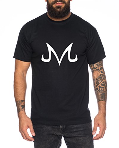 Majin Zeichen von Boo Dragonball Nerd Herren T-Shirt, Farbe:Schwarz;Größe:L von WhyKiki