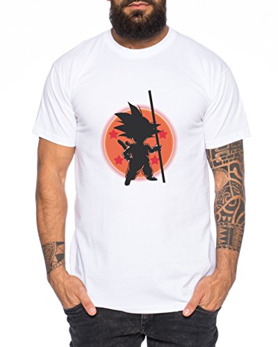Son Ball Dragon Goku Herren T-Shirt, Farbe:Weiss;Größe:XXL von WhyKiki