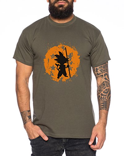 Son Bruch Dragon Goku Ball Herren T-Shirt, Farbe:Khaki;Größe:XL von WhyKiki