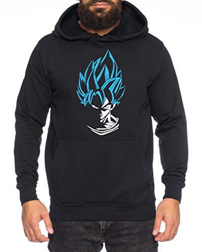 Super Son Goku Herren Hoodie One Dragon Master Ball Vegeta Turtle Roshi Piece Golds Db, Farbe:Schwarz/Blau;Größe:L von WhyKiki